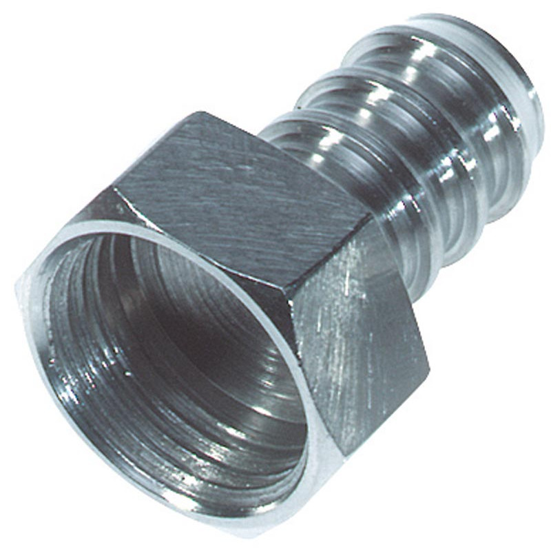 1/2" threaded ribbed adaptor - 1/2" female