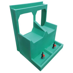 Milking parlour container support