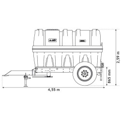 5500 l mobile tank trailer for tractor