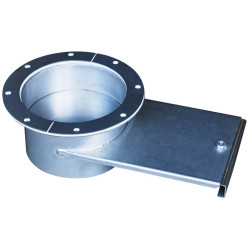 Ø 200 mm stainless steel emptying hatch on single flange