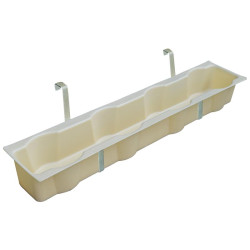 Suspended bucket holder feed trough