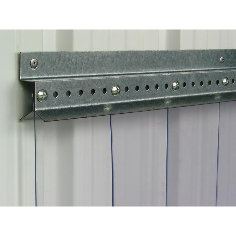 Fastener bar for PVC strip curtains