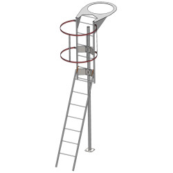 Galvanised crinoline ladder