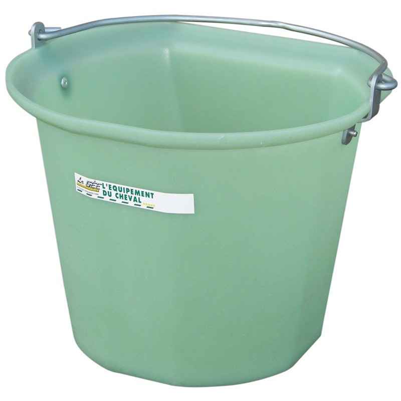 Rotomolded flat edge bucket